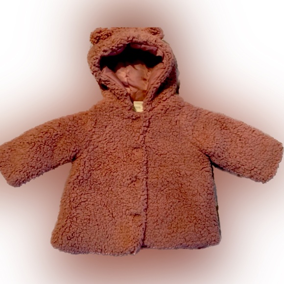 First Impressions Other - First Impressions Baby Bear Soft Sherpa Pink Jacket Coat Infant girl’s 12M NWT